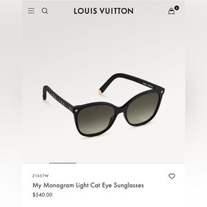 LV monogram cat eye shades